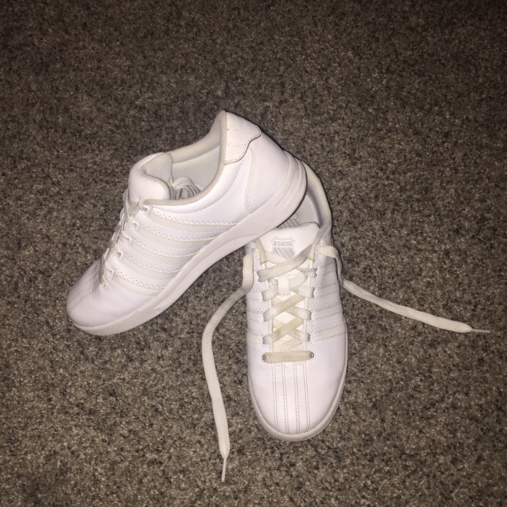 White leather sneakers